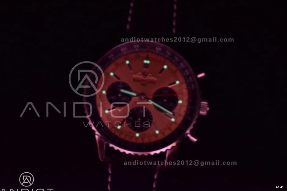 Navitimer 436 WaterResistant Version Best BLS SS Chrono L-Orange 1:1 43mm LE A Blk 0801